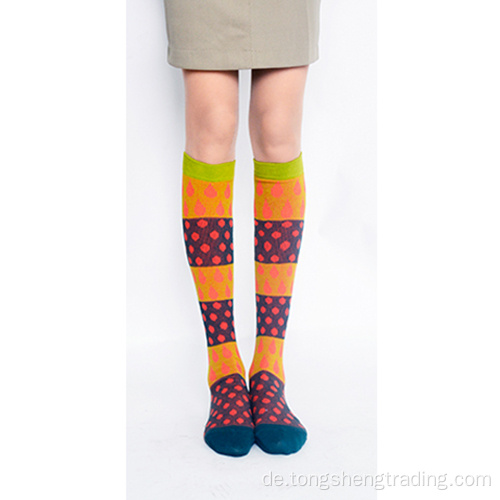 Knie-hohe bunte Tropfenform Frühlingsmädchensocken